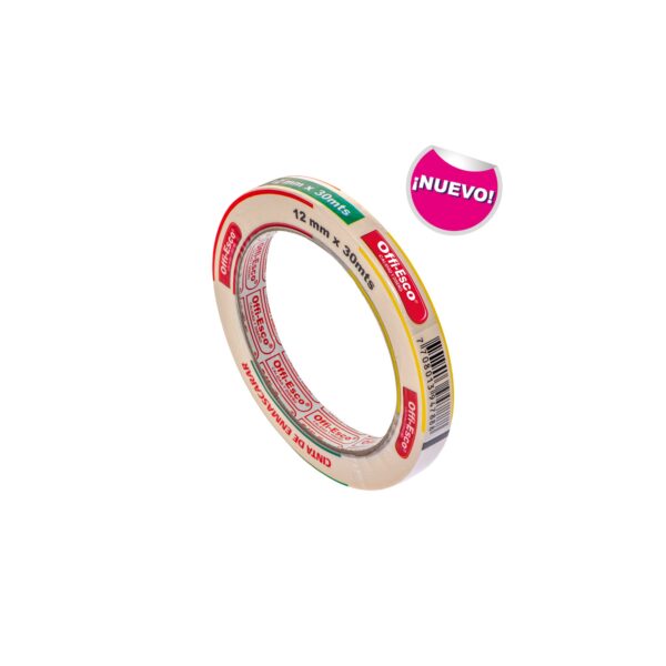 Cinta de enmascarar 12 mm x 30 mts