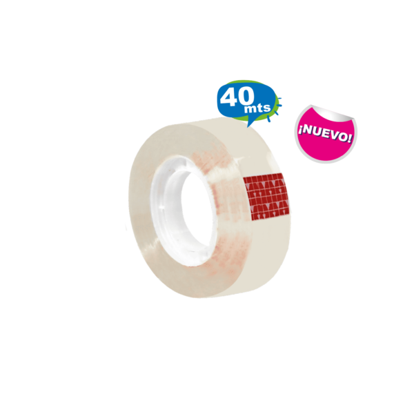 Cinta transparente 18 mm x 40 mts