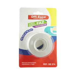 Cinta Doble Faz Transparente 18mm x 10m OE-274