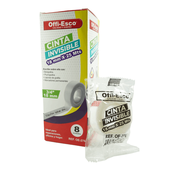 OE-276 Cinta Invisible Mate 18mm x 25m OE-276