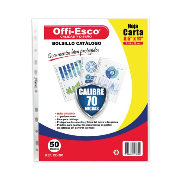oe-201-1 Bolsillo catálogo carta de 70 micras OE-201