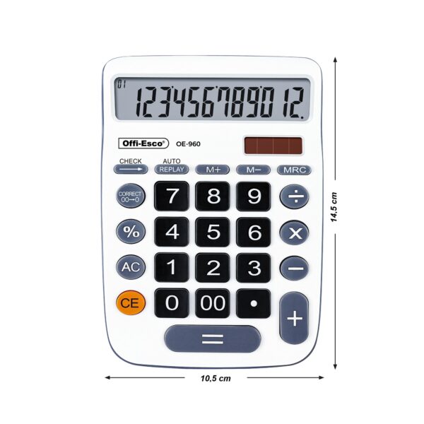 Calculadora Electrónica Mediana 12 dígitos OE-960