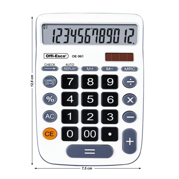 oe-961-1 Calculadora electrónica Grande 12 dígitos OE-961