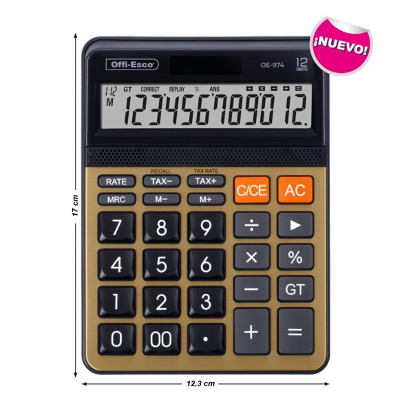 Calculadora electrónica 12 dígitos OE-974
